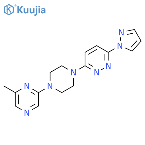 3-[4-(6-methylpyrazin-2-yl)piperazin-1-yl]-6-(1H-pyrazol-1-yl)pyridazine structure