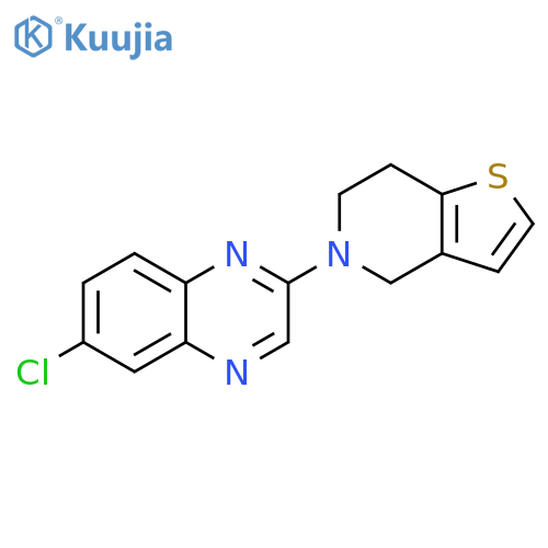 6-chloro-2-{4H,5H,6H,7H-thieno[3,2-c]pyridin-5-yl}quinoxaline structure