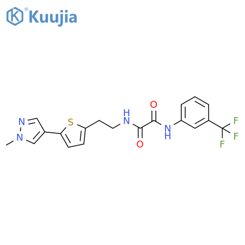 N-{2-[5-(1-methyl-1H-pyrazol-4-yl)thiophen-2-yl]ethyl}-N'-[3-(trifluoromethyl)phenyl]ethanediamide structure