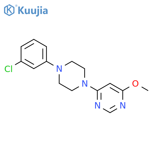 4-[4-(3-chlorophenyl)piperazin-1-yl]-6-methoxypyrimidine structure