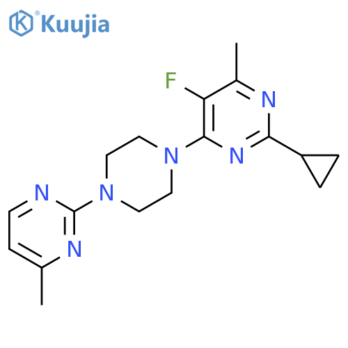 2-Cyclopropyl-5-fluoro-4-methyl-6-[4-(4-methylpyrimidin-2-yl)piperazin-1-yl]pyrimidine structure