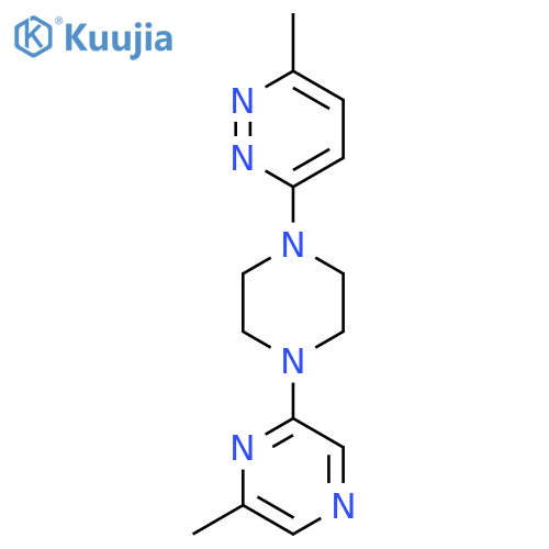 2-Methyl-6-[4-(6-methylpyridazin-3-yl)piperazin-1-yl]pyrazine structure
