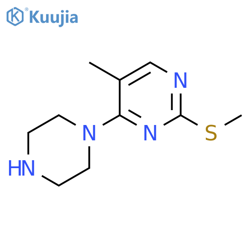 5-methyl-2-(methylsulfanyl)-4-(piperazin-1-yl)pyrimidine structure