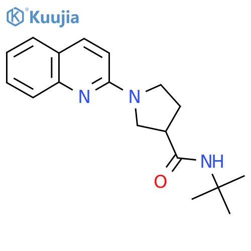 N-tert-butyl-1-(quinolin-2-yl)pyrrolidine-3-carboxamide structure