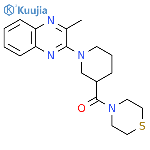 2-Methyl-3-[3-(thiomorpholine-4-carbonyl)piperidin-1-yl]quinoxaline structure
