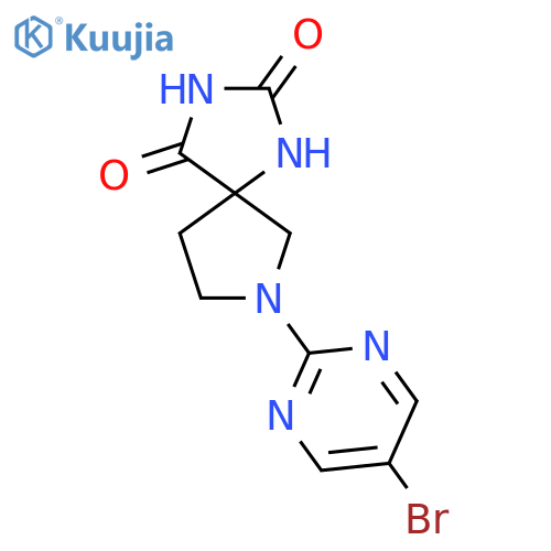 7-(5-Bromopyrimidin-2-yl)-1,3,7-triazaspiro[4.4]nonane-2,4-dione structure