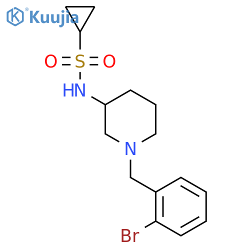 N-{1-[(2-bromophenyl)methyl]piperidin-3-yl}cyclopropanesulfonamide structure