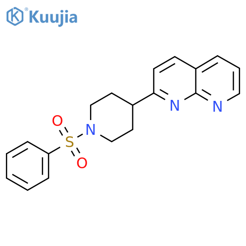 2-[1-(Benzenesulfonyl)piperidin-4-yl]-1,8-naphthyridine structure