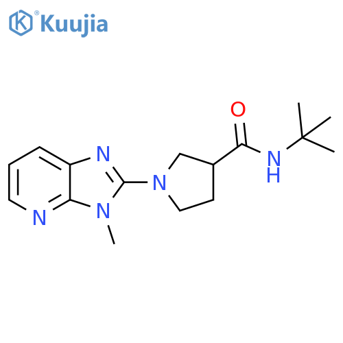 N-tert-butyl-1-{3-methyl-3H-imidazo[4,5-b]pyridin-2-yl}pyrrolidine-3-carboxamide structure