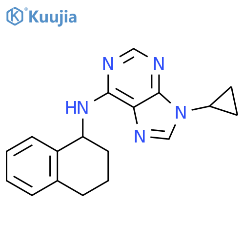 9-cyclopropyl-N-(1,2,3,4-tetrahydronaphthalen-1-yl)-9H-purin-6-amine structure