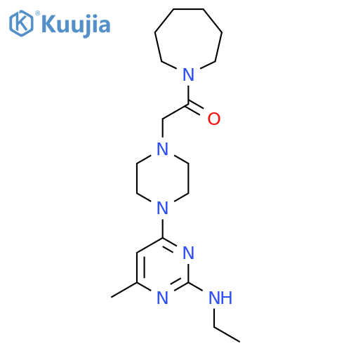 1-(Azepan-1-yl)-2-{4-[2-(ethylamino)-6-methylpyrimidin-4-yl]piperazin-1-yl}ethan-1-one structure