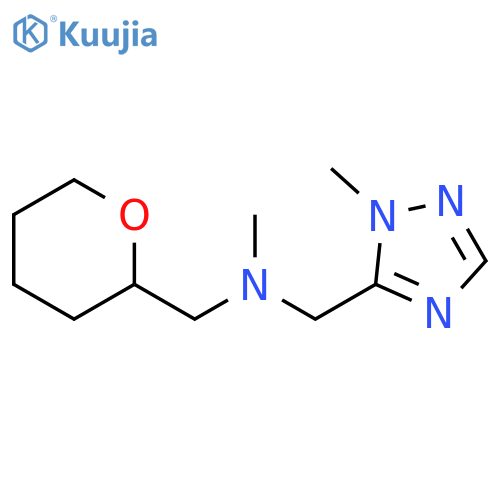 methyl[(1-methyl-1H-1,2,4-triazol-5-yl)methyl][(oxan-2-yl)methyl]amine structure