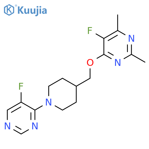5-Fluoro-4-{[1-(5-fluoropyrimidin-4-yl)piperidin-4-yl]methoxy}-2,6-dimethylpyrimidine structure