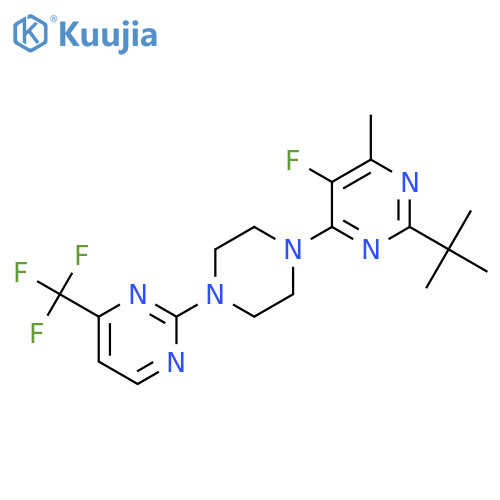 2-Tert-butyl-5-fluoro-4-methyl-6-{4-[4-(trifluoromethyl)pyrimidin-2-yl]piperazin-1-yl}pyrimidine structure
