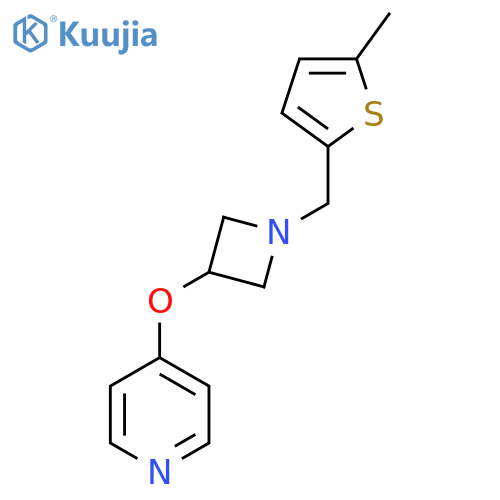 4-({1-[(5-Methylthiophen-2-yl)methyl]azetidin-3-yl}oxy)pyridine structure