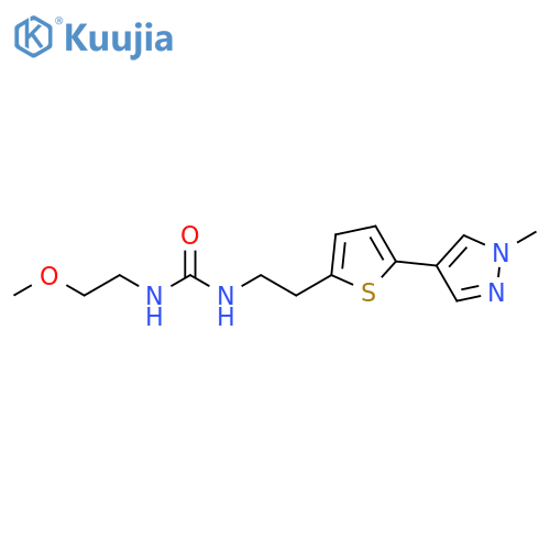 3-(2-methoxyethyl)-1-{2-[5-(1-methyl-1H-pyrazol-4-yl)thiophen-2-yl]ethyl}urea structure