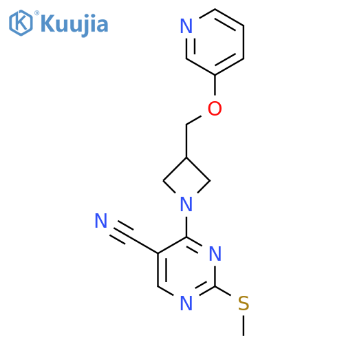 2-(Methylsulfanyl)-4-{3-[(pyridin-3-yloxy)methyl]azetidin-1-yl}pyrimidine-5-carbonitrile structure