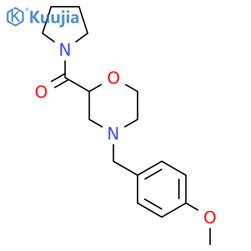 4-[(4-Methoxyphenyl)methyl]-2-(pyrrolidine-1-carbonyl)morpholine structure