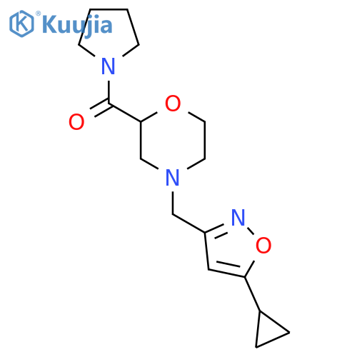 4-[(5-Cyclopropyl-1,2-oxazol-3-yl)methyl]-2-(pyrrolidine-1-carbonyl)morpholine structure