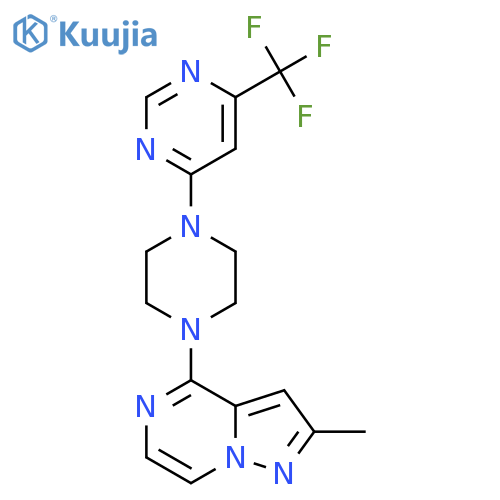 4-(4-{2-Methylpyrazolo[1,5-a]pyrazin-4-yl}piperazin-1-yl)-6-(trifluoromethyl)pyrimidine structure