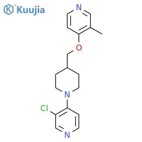 3-Chloro-4-(4-{[(3-methylpyridin-4-yl)oxy]methyl}piperidin-1-yl)pyridine structure