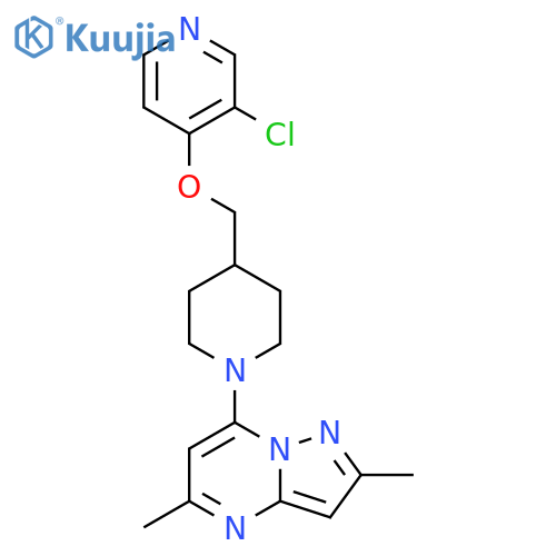 3-chloro-4-[(1-{2,5-dimethylpyrazolo[1,5-a]pyrimidin-7-yl}piperidin-4-yl)methoxy]pyridine structure