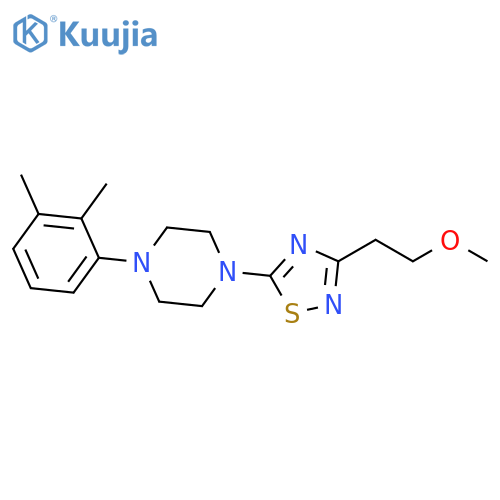 1-(2,3-Dimethylphenyl)-4-[3-(2-methoxyethyl)-1,2,4-thiadiazol-5-yl]piperazine structure