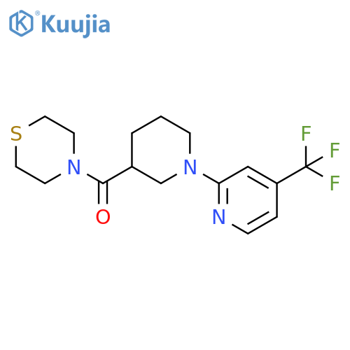 4-{1-[4-(trifluoromethyl)pyridin-2-yl]piperidine-3-carbonyl}thiomorpholine structure