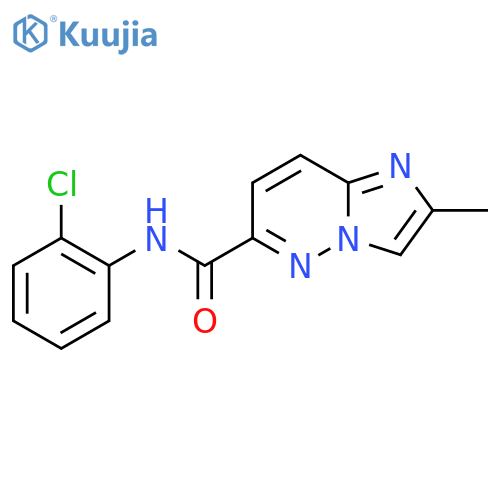 N-(2-chlorophenyl)-2-methylimidazo[1,2-b]pyridazine-6-carboxamide structure