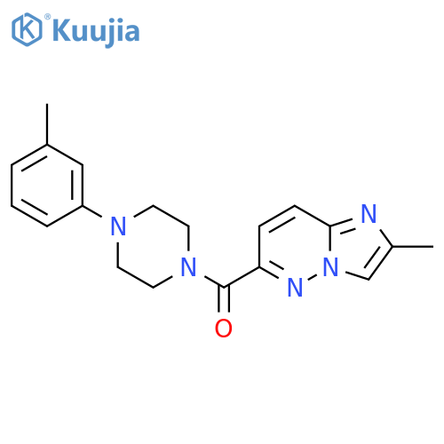 1-{2-Methylimidazo[1,2-b]pyridazine-6-carbonyl}-4-(3-methylphenyl)piperazine structure