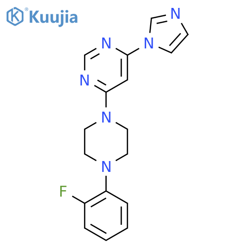 4-[4-(2-fluorophenyl)piperazin-1-yl]-6-(1H-imidazol-1-yl)pyrimidine structure