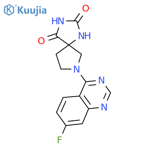 7-(7-Fluoroquinazolin-4-yl)-1,3,7-triazaspiro[4.4]nonane-2,4-dione structure