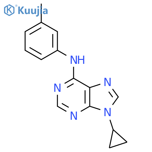 9-cyclopropyl-N-(3-methylphenyl)-9H-purin-6-amine structure