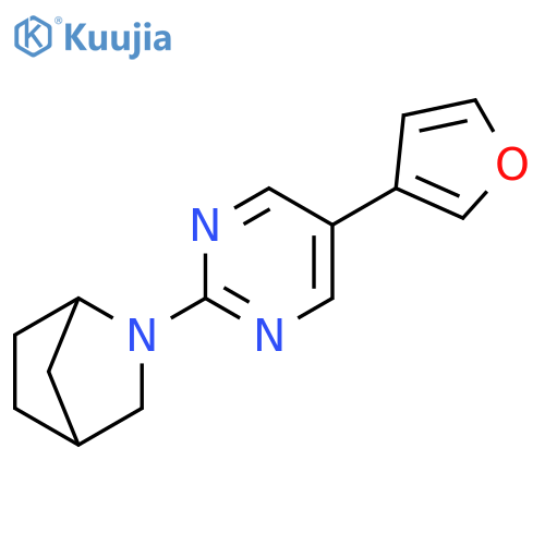 2-5-(furan-3-yl)pyrimidin-2-yl-2-azabicyclo2.2.1heptane structure