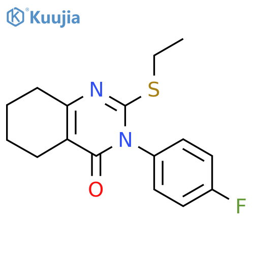 2-(Ethylsulfanyl)-3-(4-fluorophenyl)-3,4,5,6,7,8-hexahydroquinazolin-4-one structure