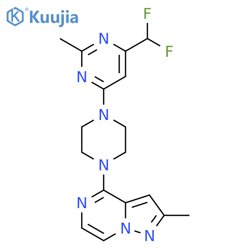 4-(Difluoromethyl)-2-methyl-6-(4-{2-methylpyrazolo[1,5-a]pyrazin-4-yl}piperazin-1-yl)pyrimidine structure