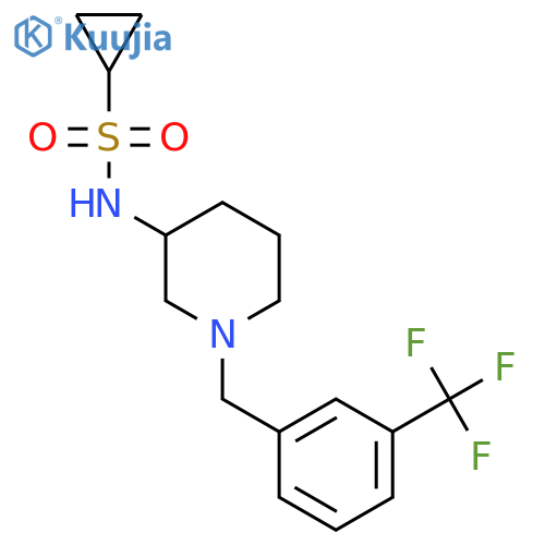 N-(1-{[3-(trifluoromethyl)phenyl]methyl}piperidin-3-yl)cyclopropanesulfonamide structure