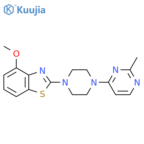 4-Methoxy-2-[4-(2-methylpyrimidin-4-yl)piperazin-1-yl]-1,3-benzothiazole structure