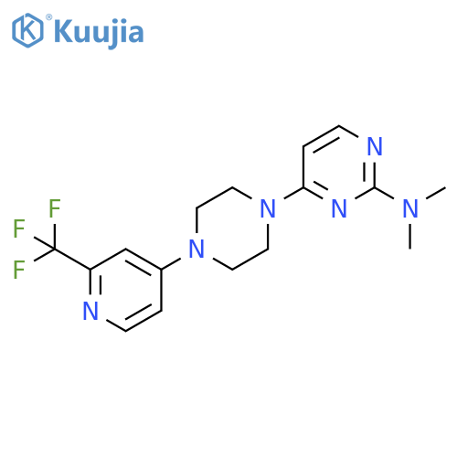 N,N-dimethyl-4-{4-[2-(trifluoromethyl)pyridin-4-yl]piperazin-1-yl}pyrimidin-2-amine structure