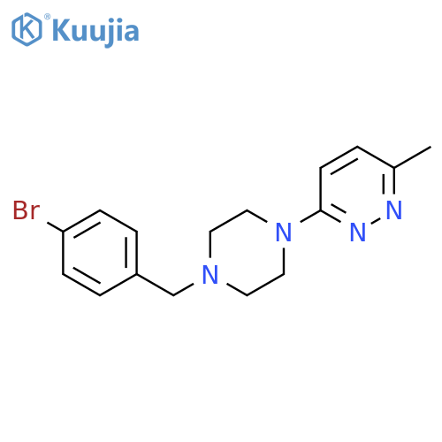 3-{4-[(4-bromophenyl)methyl]piperazin-1-yl}-6-methylpyridazine structure