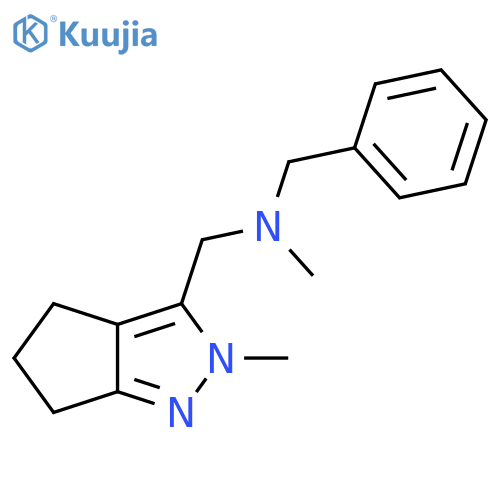 benzyl(methyl)({2-methyl-2H,4H,5H,6H-cyclopenta[c]pyrazol-3-yl}methyl)amine structure
