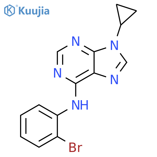 N-(2-Bromophenyl)-9-cyclopropyl-9H-purin-6-amine structure