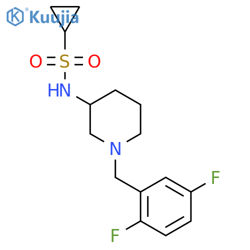 N-{1-[(2,5-difluorophenyl)methyl]piperidin-3-yl}cyclopropanesulfonamide structure