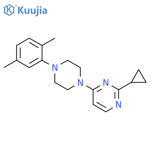 2-cyclopropyl-4-[4-(2,5-dimethylphenyl)piperazin-1-yl]pyrimidine structure