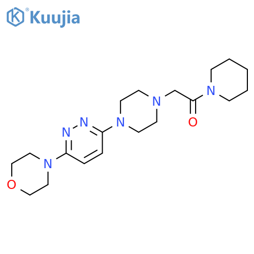 2-{4-[6-(morpholin-4-yl)pyridazin-3-yl]piperazin-1-yl}-1-(piperidin-1-yl)ethan-1-one structure