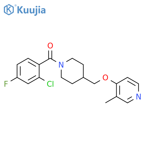 4-{[1-(2-chloro-4-fluorobenzoyl)piperidin-4-yl]methoxy}-3-methylpyridine structure
