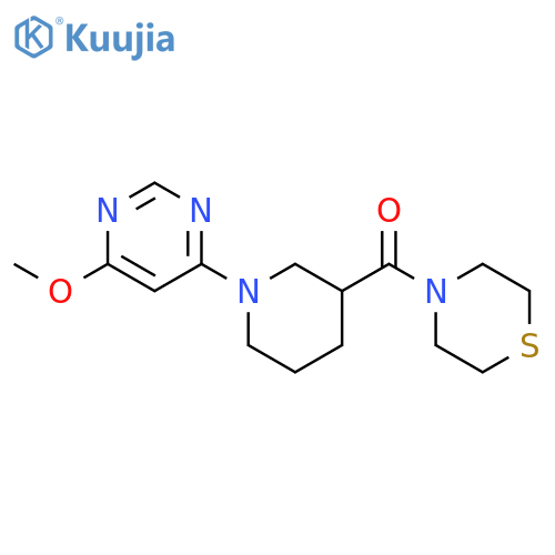4-[1-(6-methoxypyrimidin-4-yl)piperidine-3-carbonyl]thiomorpholine structure