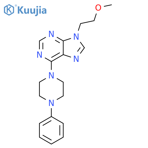 9-(2-methoxyethyl)-6-(4-phenylpiperazin-1-yl)-9H-purine structure