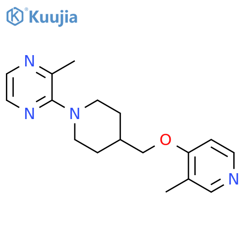 2-methyl-3-(4-{[(3-methylpyridin-4-yl)oxy]methyl}piperidin-1-yl)pyrazine structure