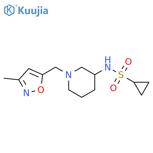 N-{1-[(3-methyl-1,2-oxazol-5-yl)methyl]piperidin-3-yl}cyclopropanesulfonamide structure
